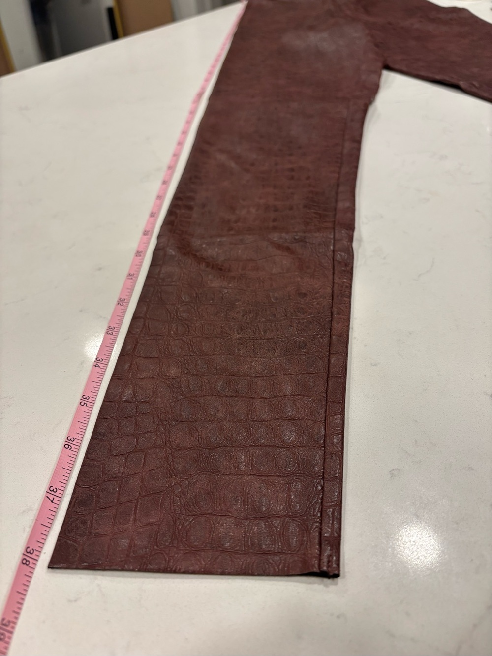 Commando Faux Croc High-Waist Leggings in Brown - Picture 7 of 8